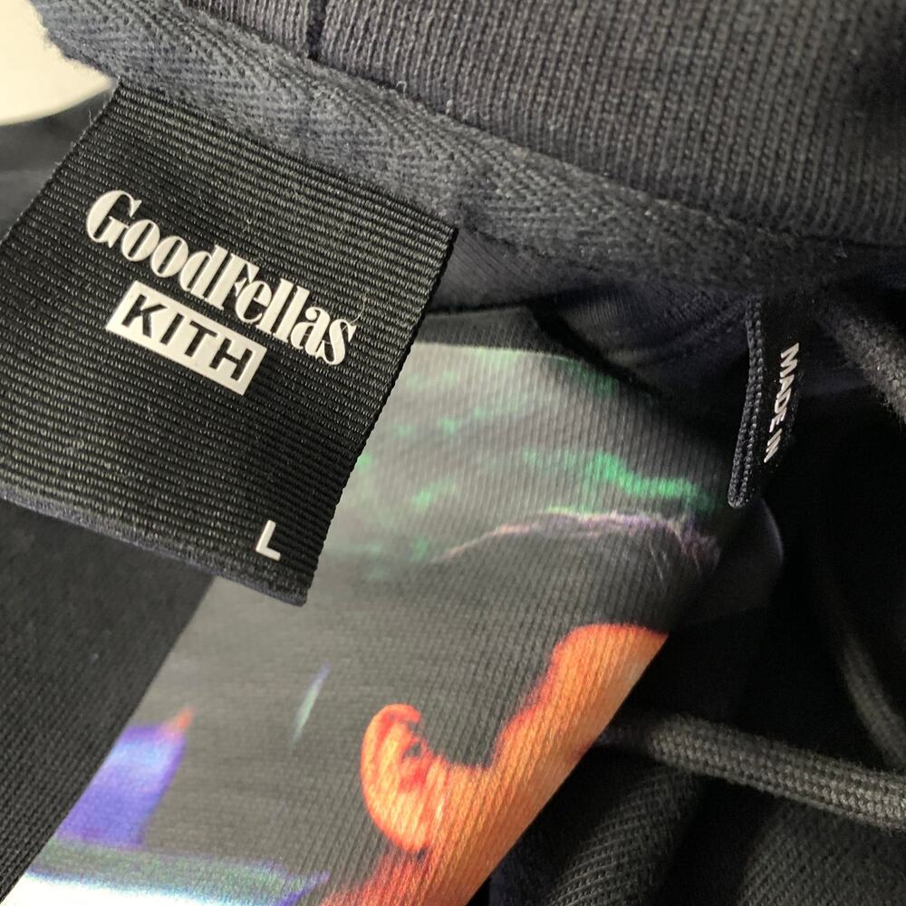 KITH Size L Black Graphic Cotton Hooded Sweatshirt - Picture 4 of 8